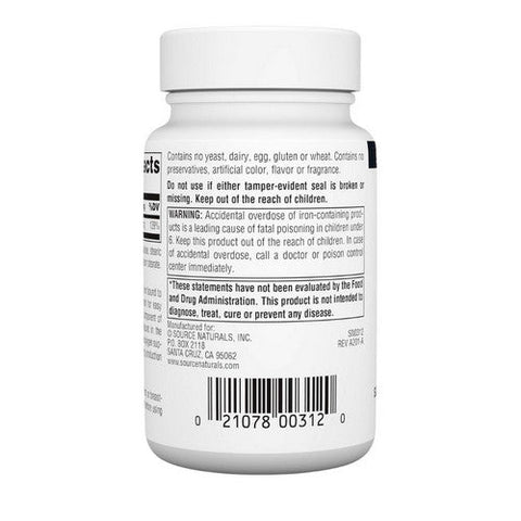 Source Naturals, Iron Chelate, 25 MG, 100 Tabs Source Naturals