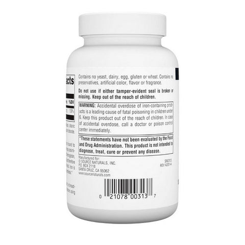 Source Naturals, Iron Chelate, 25 MG, 250 Tabs