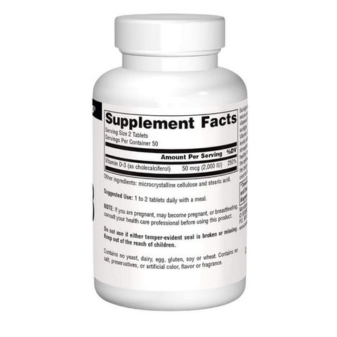 Source Naturals, Vitamin D, 1000 IU, 100 Tabs