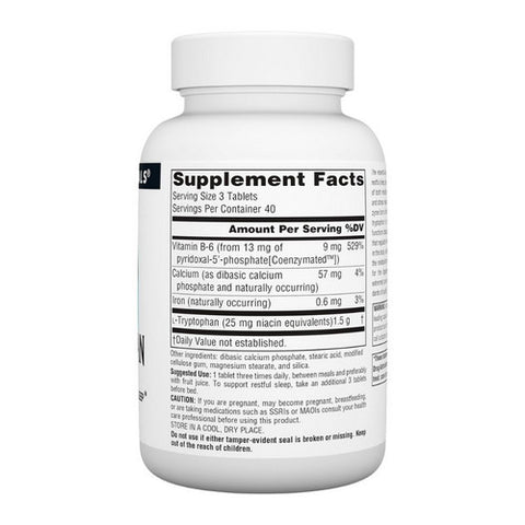 Source Naturals, L-Tryptophan, 500 mg, 120 Tabs