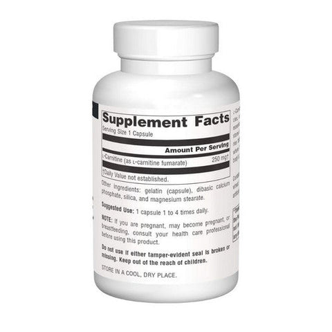 Source Naturals, L-Carnitine, 250 MG, Fumerate 120 Caps Source Naturals