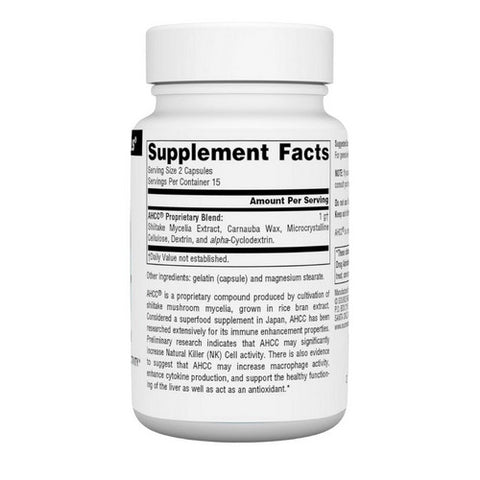 Source Naturals, AHCC with BioPerine, 500 mg, 30 Caps