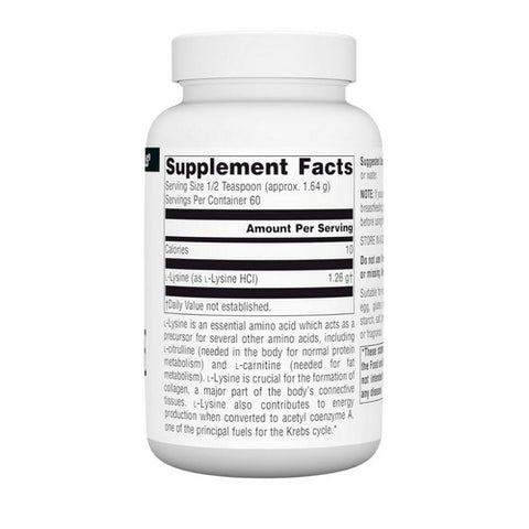 Source Naturals, L-Lysine, 3.53 oz (100 gms)