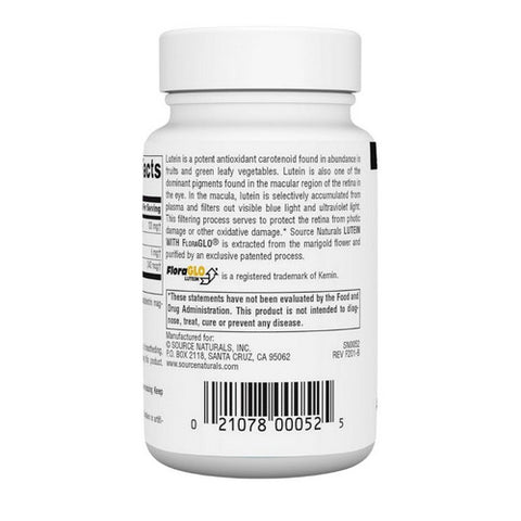 Source Naturals, Lutein, 6 mg, 90 Caps