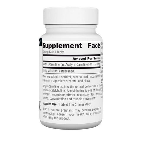 Source Naturals, Acetyl L-Carnitine, 500 mg, 30 Tabs