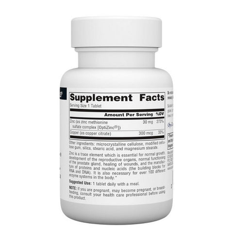 Source Naturals, OptiZinc, 30 Mg, 120 Tabs