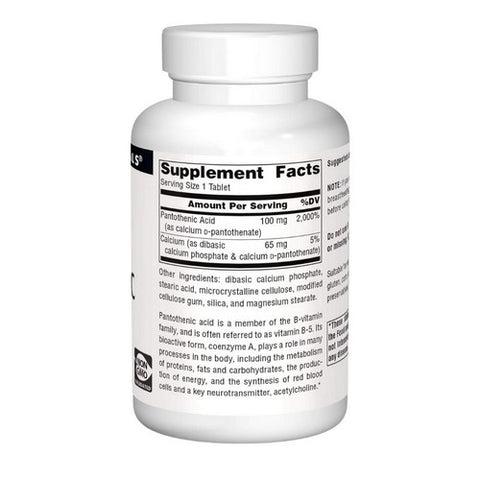 Source Naturals, Pantothenic Acid, 100 mg, 250 Tabs