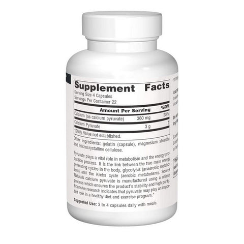 Source Naturals, Pyruvate Power, 750 MG, 90 Caps