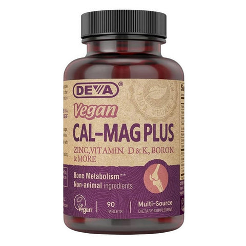 Deva Vegan Vitamins, Vegan, Cal-Mag Plus, 90 Tab