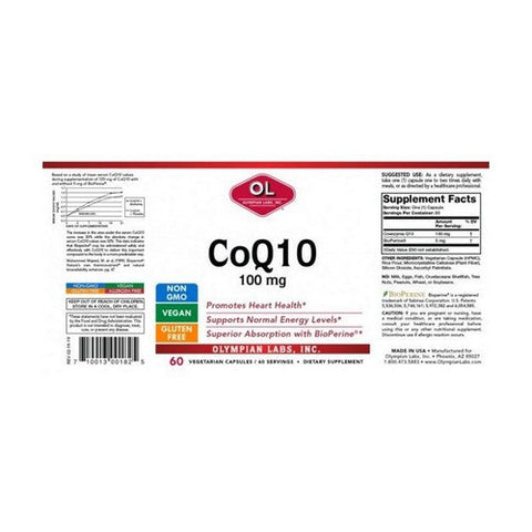 Olympian Labs, Coq 10, 100 mg, 60 Caps Olympian Labs