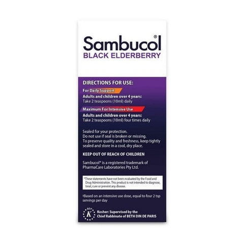 Sambucol, Black Elderberry Syrup, 4 Oz