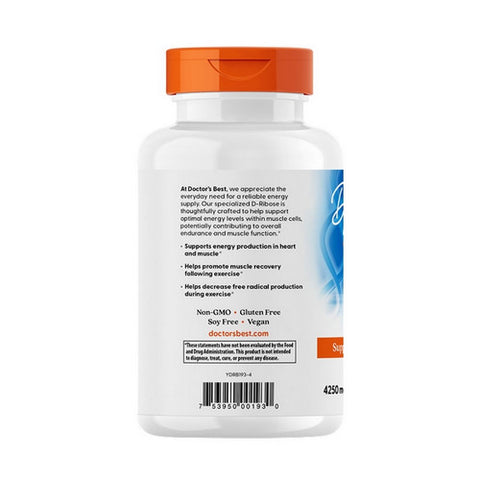 Doctors Best, D-Ribose featuring BioEnergy Ribose, 120 Veggie Caps