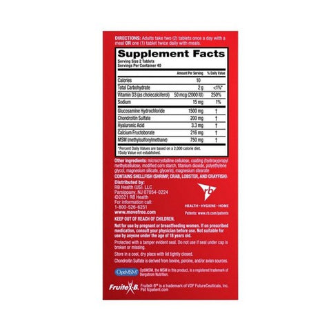 Schiff/Bio Foods, Move Free Advanced Plus MSM, Vitamin D 80 Tabs