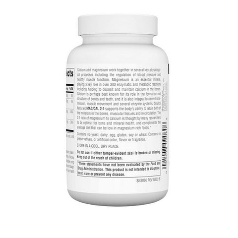 Source Naturals, Magnesium and Calcium 2:1, 370 mg, 90 Caps