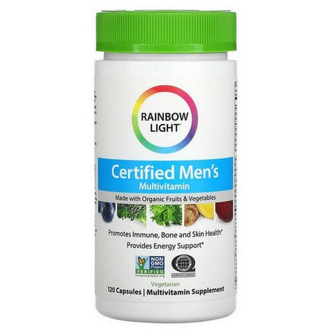 Rainbow Light, Multivitamin for Men, Vitamin C, D & Zinc, Probiotics, 120 Capsules