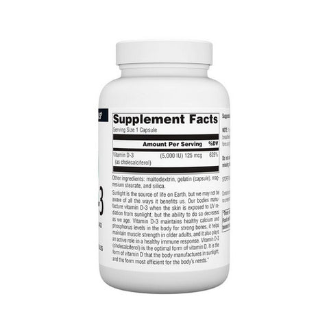 Source Naturals, Vitamin D-3, 5000 IU, 240 Caps