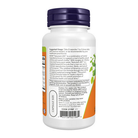 Now Foods, Testojack 200 Extra Strength, 60 Vcaps