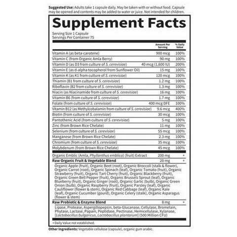 Garden of Life, Vitamin Code, Raw One for Men 75 Caps