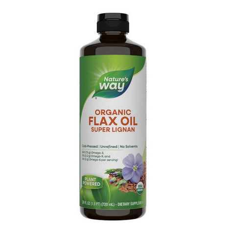 Organic Flax Oil Super Lignan 24 Oz by Nature's Way