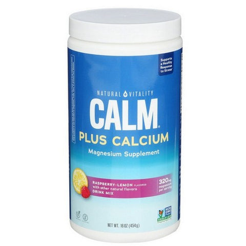 Natural Vitality, CALM Plus Calcium Raspberry Lemon, 16 Oz