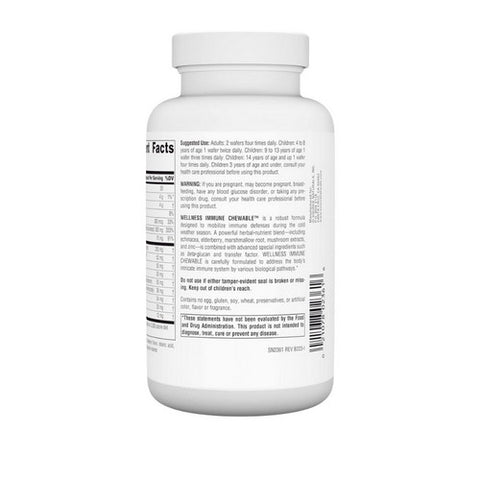 Source Naturals, Wellness Immune Chewable, 60 wafer