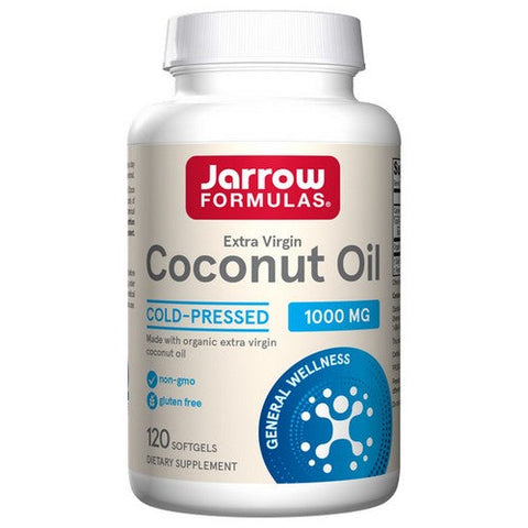 Jarrow Formulas, Coconut Oil 100% Organic, 1000 mg, Extra Virgin 120 Softgels Jarrow Formulas