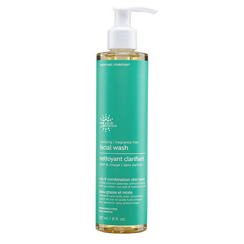 Earth Science, Clarifying Facial Wash, Fragrance Free 8 oz