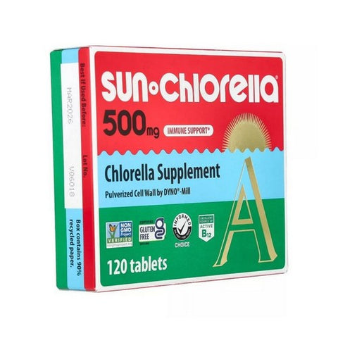 Sun Chlorella, Chlorella A Tablets, 500 MG, 120 Count Sun Chlorella