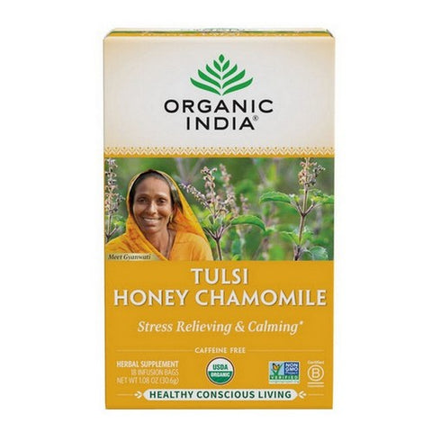Organic India, Organic Tulsi Honey Chamomile Tea, 18 Bags