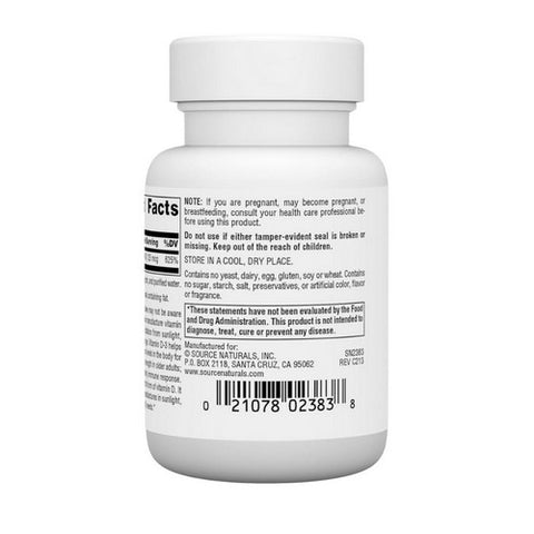 Source Naturals, Vitamin D-3 5000 IU, 100 softgels
