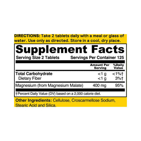 Nature's Life, Magnesium Malate, 1300 mg, 100 tabs