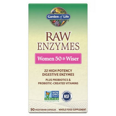 Garden of Life, RAW Enzymes Women, 50 & Wiser 90 caps