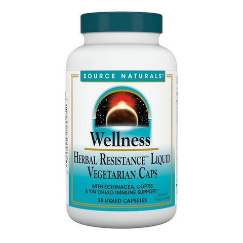 Source Naturals, Wellness Herbal Resistance Liquid, 30 Caps
