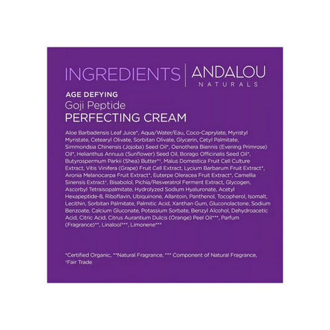 Andalou Naturals, Super Goji Peptide Perfecting Cream, 1.7 oz