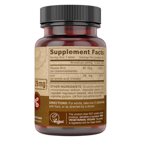Deva Nutrition, Vegan Chelated Iron, 90 TAB