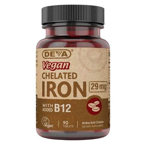 Deva Nutrition, Vegan Chelated Iron, 90 TAB