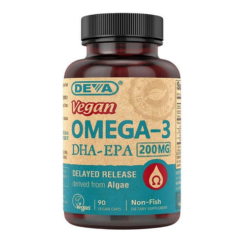 Deva Vegan Vitamins, DHA & EPA - Omega-3 Vegan, 90 VCAP