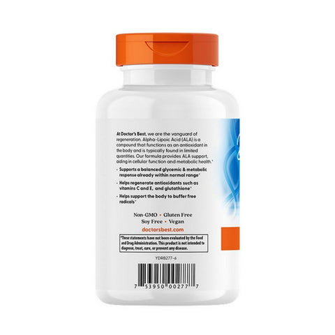 Doctors Best, Alpha-Lipoic Acid, 300 mg, 180 Veggie Caps
