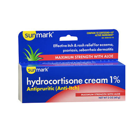 Sunmark, Hydrocortisone Cream 1% Maximum Strength With Aloe, 2 oz