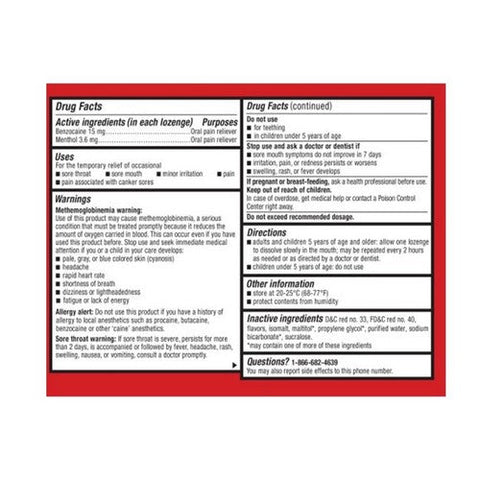 Cepacol, Extra Strength Sore Throat Lozenges Cherry, 16 Count
