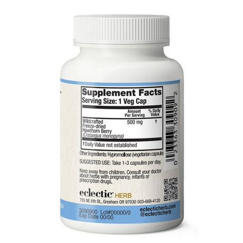 Eclectic Herb, Hawthorn Berry FD V-50, 500 mg, 90 Caps